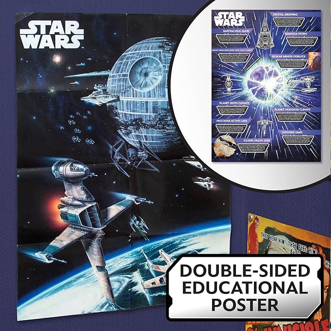 STAR WARS Galactic Chemistry Lab, Science Kit for Kids with 8 Easy Experiments and Reactions, Including DIY Lightsaber, Slime & Earth Science, Toys, Chemistry Set, Gifts for 6 Year Old Boys