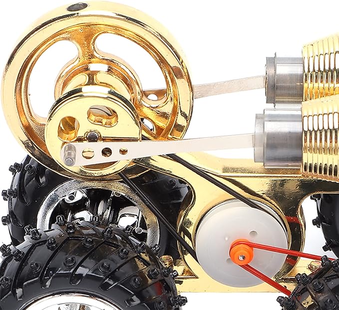Stirling Car Engine Model, Hot Air Stirling Engine Car, Power Generator Stirling Engine Model with External Combustion Engine Kit for Experiment