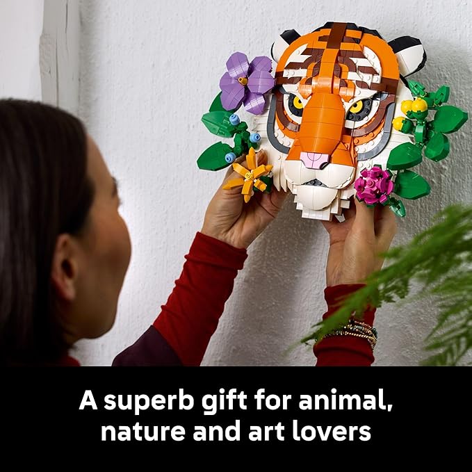 LEGO Art The Fauna Collection – Tiger, Building Set for Adults 18+ - New Home or Housewarming Gift Idea - Collectible DIY Kit for Men and Women Who Enjoy Arts and Crafts - 31217