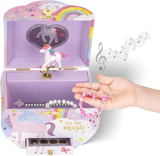 Jewelkeeper Girl's Cloud Shaped Unicorn Musical Jewelry Box
