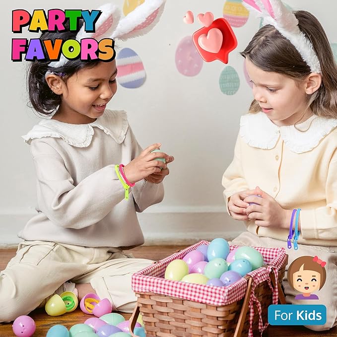 UpBrands 48 Prizes for Kids Zipper Bracelets 7 ½”, Fidget Party Favors for Kids, Sensory Toys Bulk Set, Neon Colors, Birthday Kit, Easter Egg, Treat Bags & Pinata Fillers