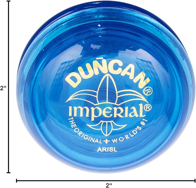 Duncan Toys Imperial Yo-Yo, Beginner Yo-Yo with String, Steel Axle and Plastic Body, Blue