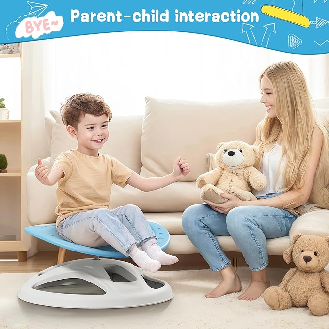 Brelley Sensory Spinning Chair for Kids, Autistic Kids Swivel Chair, Sensory Activity Toy for Toddlers, Physical Coordination Training Indoor & Outdoor Autism Sensory Products