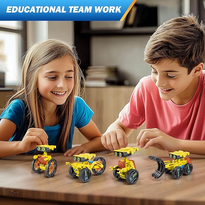 STEM Toys for Kids Age 8-13, 12-in-1 Robot Building Toys Science Kits with Rechargeable Battery, Christmas Birthday Gifts for 8 9 10 11 12 14 Year Old Boys Girls