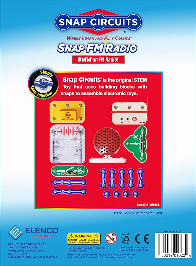 Snap Circuits STEM Toy Radio KIT | for Kids 8+ yrs | Electronics KIT | Science KIT for Kids | DIY STEM KIT STEM