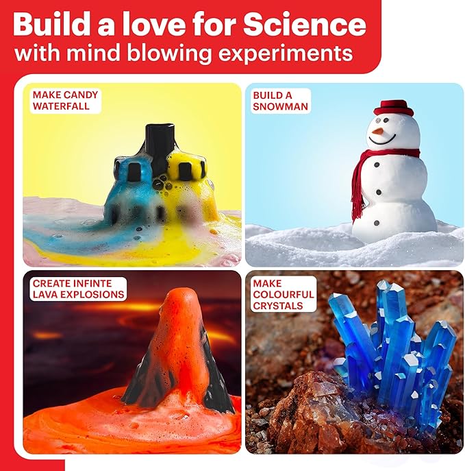 Doctor Jupiter STEM Science Kit - 100+ Experiments| Christmas, Birthday Gift Ideas, Toys for Boys & Girls Ages 7-8-9-10-11-12 Year Old| Volcano Kit, Crystal Growing for Kids - Amazon Exclusive