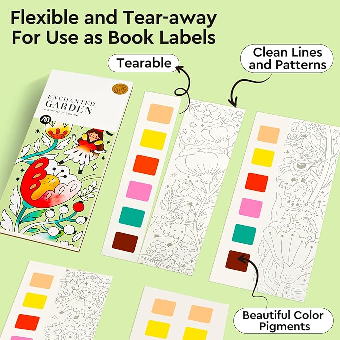 Watercolor Coloring Books for Kids Ages 5-6,8-12,Travel Pocket Water Color Paint Set for Toddlers Party Birthday Thank You Exchange Gift Art and Craft Easter Basket Stuffers for Toddlers