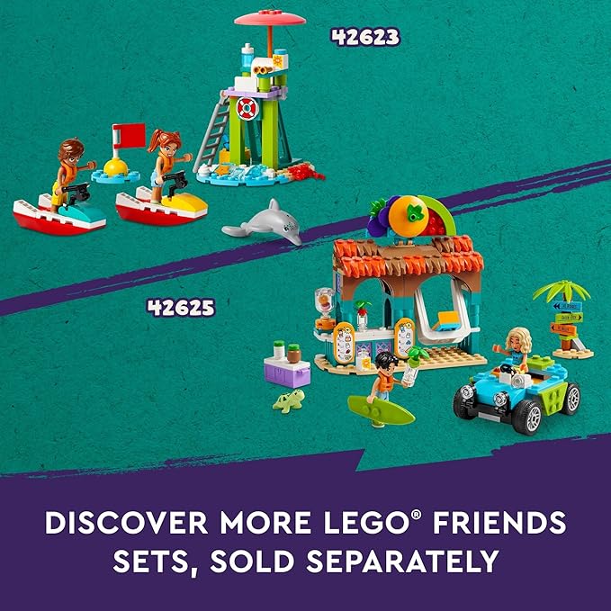 LEGO Friends Heartlake City Water Park Summer Toy Building Set for Kids, Creative Play for Girls and Boys Ages 8 Years and Up, Includes 3 Mini Dolls, a Micro Doll, 3 Water Slides and Whirlpool, 42630