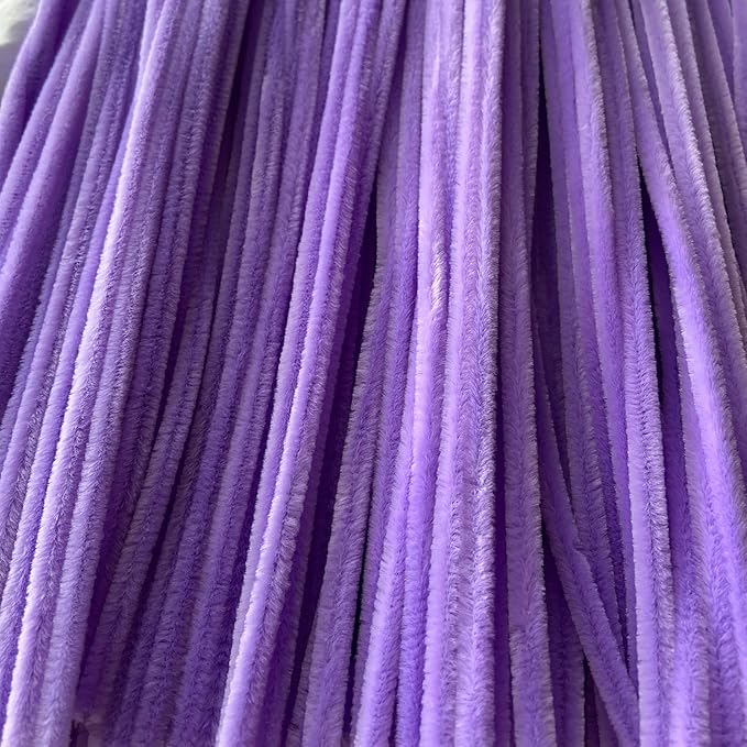 Qirimoi Purple Pipe Cleaners Craft Pipe Cleaners Bulk Pipecleaners Crafts Supplies,200Pcs Purple