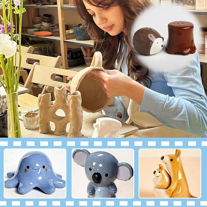 500ml Air Dry Clay Glaze, Clay Glaze Air Dry for Airdry Clay, Air Dry Clay Varnish Can Not Only Used to Prevent Clay Cracking, Scratches, and Wear,It Can Also Having a Glossy Glaze Effect (Gloss)