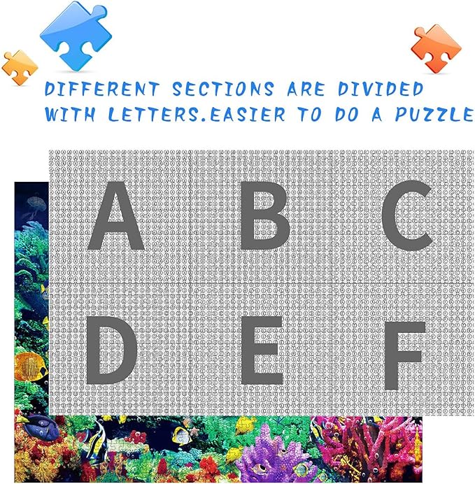 Nattork Jigsaw Puzzles 1000 Pieces for Adults, Families (Sea World) Pieces Fit Together Perfectly