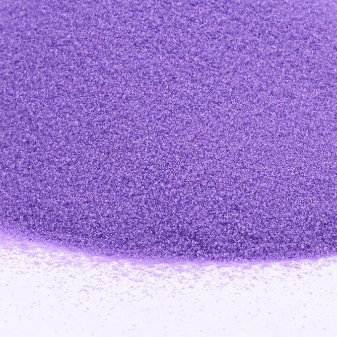 Shiny Stone Colorful Sand,Rainbow Sand,Art Sand,Colored Sand,Craft Sand,Decorative Wedding Vibrant Sand, 40 Colors 250g/0.55lb/8.81oz for Kids Creativity Wedding Succulent Terrarium Vase (Purple)