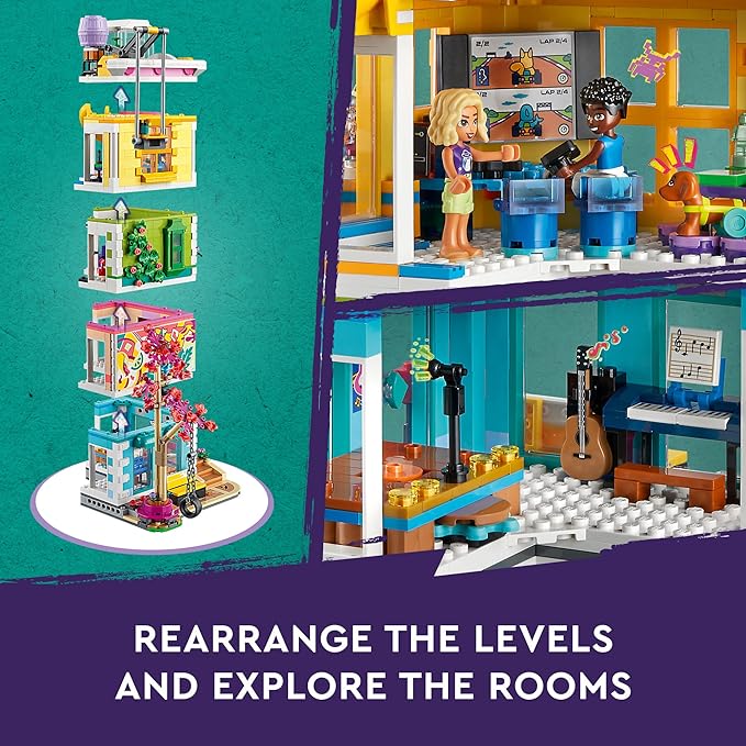 LEGO Friends Heartlake City Community Center 41748 Building Toy Set; Creative Challenge for Ages 9+, Includes 6 Mini-Dolls, a Pet Dog and Lots of Accessories, a Fun Gift for Kids who Love Role Play