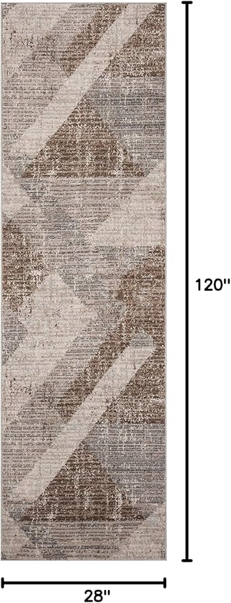 Loloi II Austen Collection AUS-04 STONE / BARK, Contemporary 2'-4" x 10' Runner