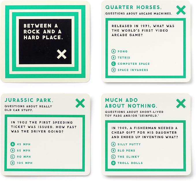 Brass Monkey Incredibly Pointless – Trivia Card Game Set with 200 Unique Questions About Pointless Knowledge for Adults and Kids Ages 13+