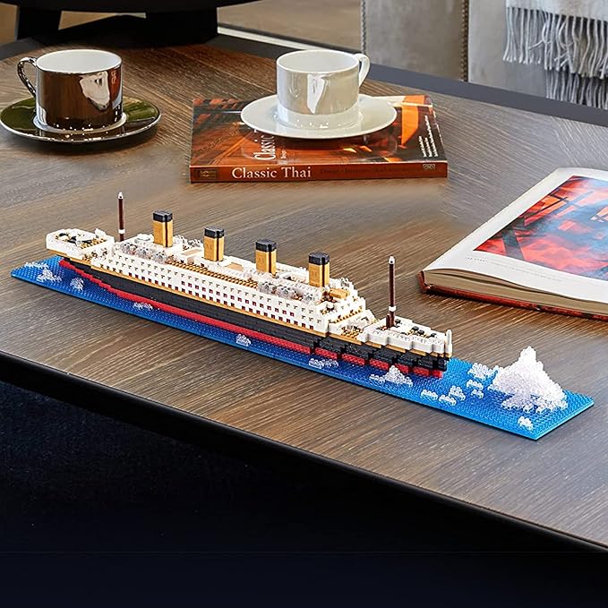 Titanic Micro Mini Building Blocks Set, 1860Pcs Ship Model Building Bricks, 3D Puzzle Sets DIY Educational Toys Gift for Adults and Kids