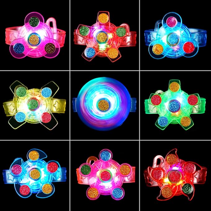 SCIONE LED Light Up Bracelets 25 Pack Party Favors for Kids 4-8 8-12 Goodie Bags Stuffers Glow in The Dark Party Supplies Return Gifts for Kids Classroom Prizes Exchange Birthday Party Favors