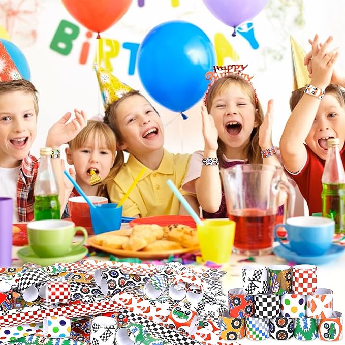 Sawowkuya 48PCS Monster Trucks Themed Party Favors Slap Bracelets, Kids Adults Classroom Prize Exchanging Gifts Birthday Party Decorations Supplies