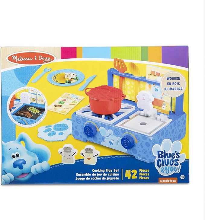 Melissa & Doug Blue's Clues & You! Wooden Cooking Play Set (42 Pieces)