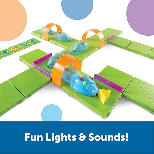 Learning Resources Code & Go Robot Mouse Activity Set, Screen-Free Early Coding Toy for Kids, Interactive STEM Coding Pet,Back to School,Ages 4+,83 Pieces