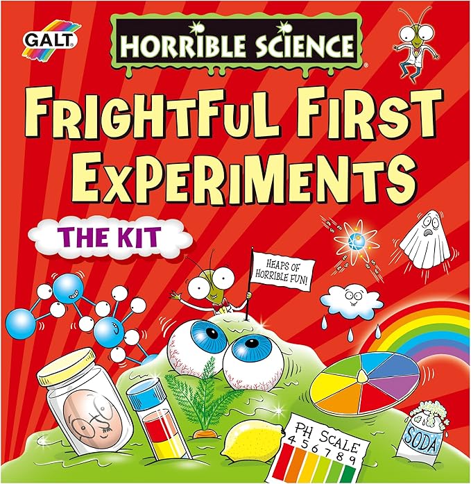 Galt Toys, Horrible Science - Frightful First Experiments, Fun Science Kit for Kids, 18 Fun Experiments, Ages 6 Years Plus