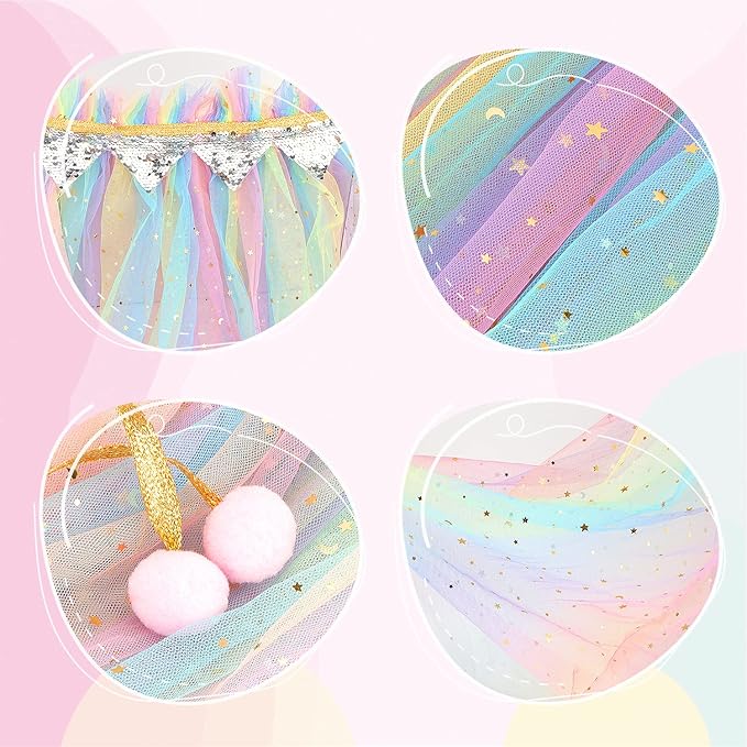 10 Pieces Princess Cape Set Dress up Clothes for Little Girls Party Cosplay Cloak with Jewelry Tiara Crown Wand Gloves