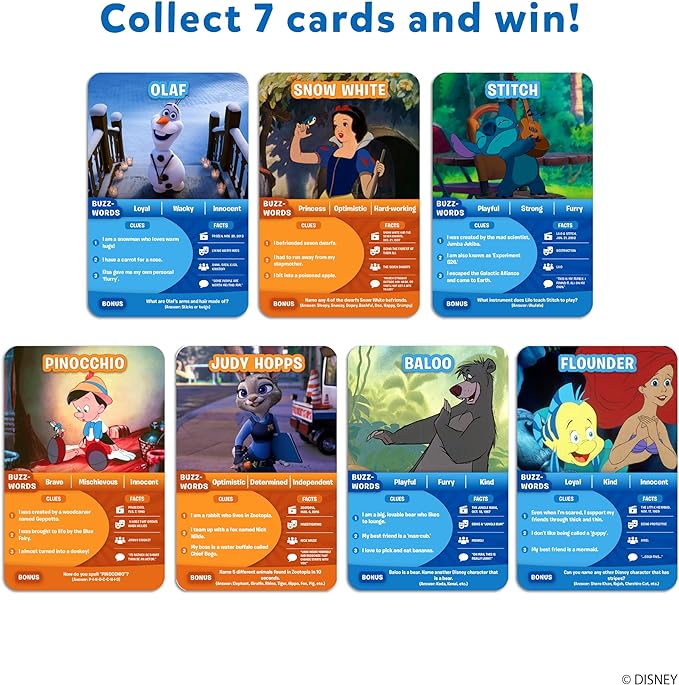 Skillmatics Card Game - Guess in 10 Disney, Perfect for Girls, Boys, Kids, Teens, Adults Who Love Board Games, Cinderella, Mickey Mouse, Moana, Valentine's Day Gifts for Ages 6, 7, 8, 9 and Up