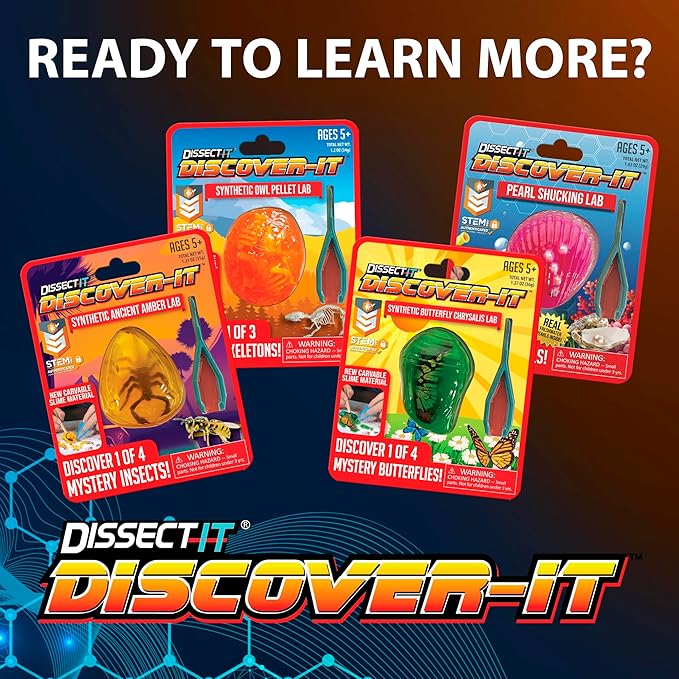 Top Secret Toys Discover-It Dissection Kit for Kids, Owl Pellet Science Lab Kit to Learn About Animals, Science Toys for Kids Ages 5 and Above