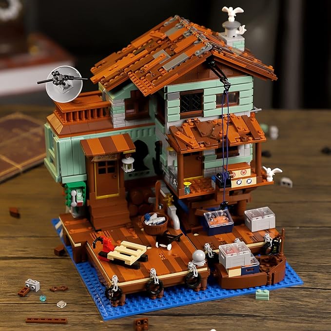 Fisherman's Wharf House Mini Bricks Building Kit, Ideas Creative Architecture Building Toys Birthday Gift for Adult Boys Girls -2046 Pieces (Not Compatible with Lego Set)