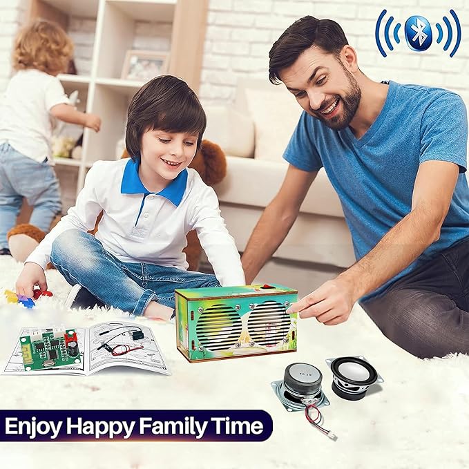 DIY Bluetooth Speaker Kit, Stem Projects for Kids Ages 8-12, Science Kits for Kids Age 12-14, STEM Kits for Kids Ages 10-12-14-16, Gifts for 9 10 11 12 13 14 15 16 Year Old Boys Teens (Green)