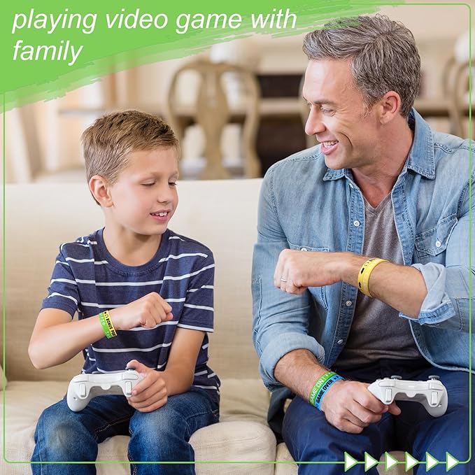 Libima 36 Pcs Video Game Bracelets Gamer Party Favors Game Party Bracelets Video Game Silicone Bracelets Rubber Wristbands for Gamer Multicolor Gaming Party Wristbands Supplies for Gamer Party Decor