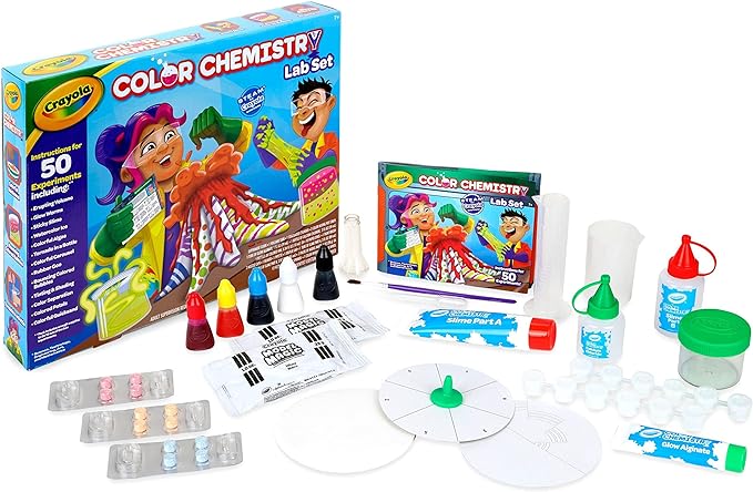 Crayola Color Chemistry Set (50 Experiments), Science Kit For Kids, STEM Toy for Kids, Gift for Boys & Girls, Ages 7, 8, 9