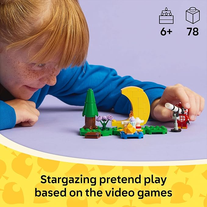 LEGO Animal Crossing Stargazing with Celeste Building Toy - Animal Crossing Toy Figure and Playset for Kids, Girls & Boys, Ages 6+ - Pretend Play Gift Idea for Birthdays - 77053