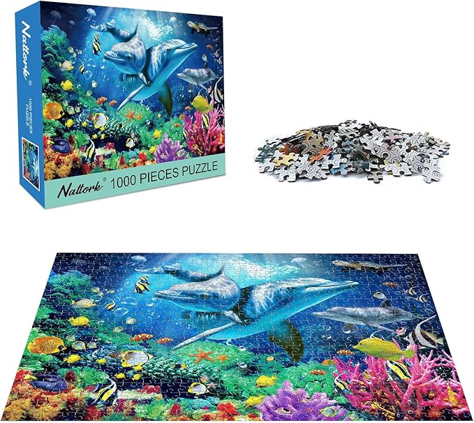 Nattork Jigsaw Puzzles 1000 Pieces for Adults, Families (Sea World) Pieces Fit Together Perfectly