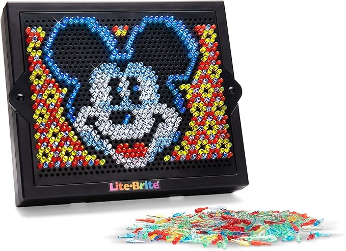 Lite Brite Super Bright HD, Disney Edition - Creative Retro Light-Up Screen – Educational Play for Children, Enhances Creativity, Gift for Boys and Girls Ages 6+