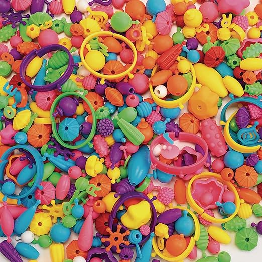 1000+ Snap Pop Beads for Girls Toys - Kids Jewelry Making Kit Pop-Bead Art and Craft Kits DIY Bracelets Necklace and Rings Toy for Age 3 4 5 6 7 8 Year Old (Large)