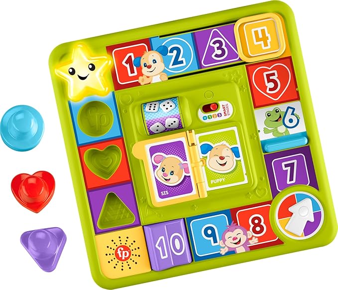 Fisher-Price Baby & Toddler Toy Laugh & Learn Puppy’s Game Activity Board with Smart Stages Learning Content for Infants Ages 9+ Months