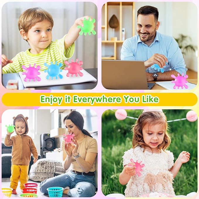 Fidget Toys Stress Balls for Kids, Squishy Squishies Toys , Fidgets Prizes Bulk-Sensory Balls-Stress Balls for Adults -Classroom Prize-Goodie Bag Stuffers, Sensory Toys for Autistic Autism