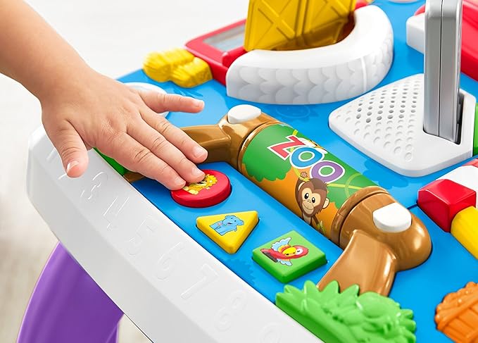 Fisher-Price Baby to Toddler Toy Laugh & Learn Around The Town Learning Activity Table with Music & Lights for Infants Ages 6+ Months (Amazon Exclusive)