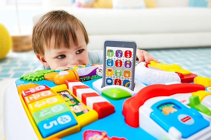 Fisher-Price Baby to Toddler Toy Laugh & Learn Around The Town Learning Activity Table with Music & Lights for Infants Ages 6+ Months (Amazon Exclusive)