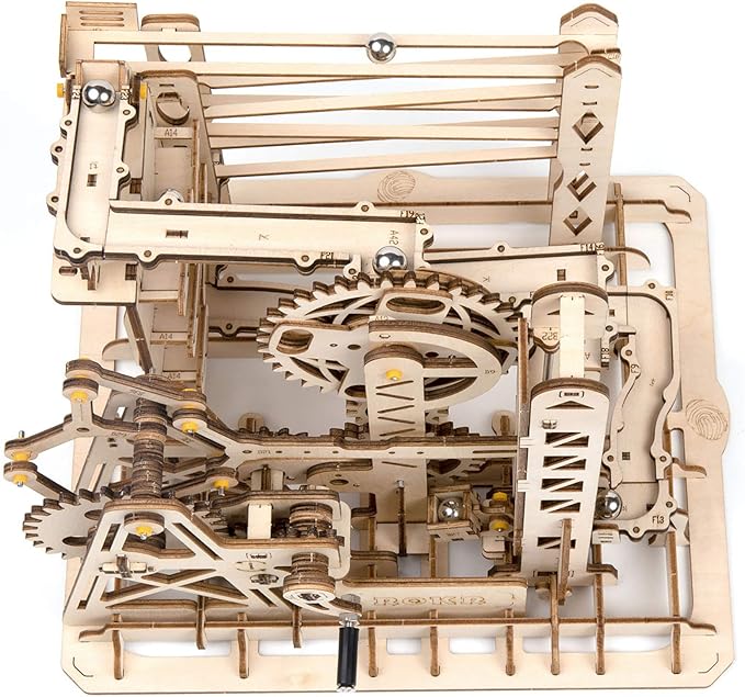 ROKR Marble Run 3D Wooden Puzzles Model Building Kits for Adults - Educational Project Brain Teaser, DIY Crafts for Adults & Kids (Ladder)