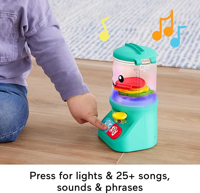 Fisher-Price Laugh & Learn Baby & Toddler Toy Counting & Colors Smoothie Maker Pretend Blender with Music & Lights for Ages 9+ Months