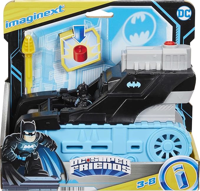 Fisher-Price Imaginext DC Super Friends Batman Toy Bat-Tech Tank Vehicle with Lights for Preschool Pretend Play Kids Ages 3+ Years