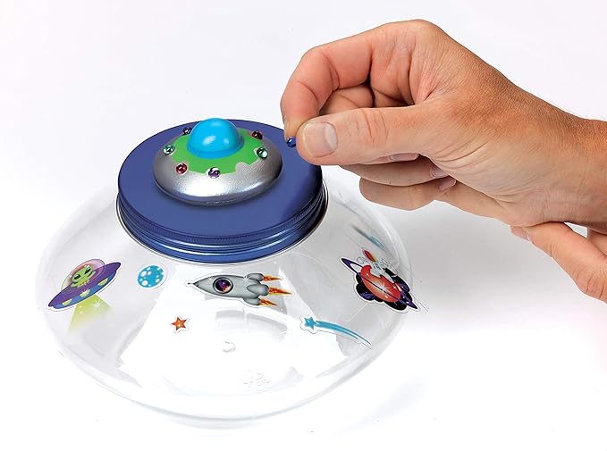 Creativity for Kids Crystal Space Terrarium Kit - Crystal Growing Kit for Kids - DIY STEM Science Kit for Boys and Girls