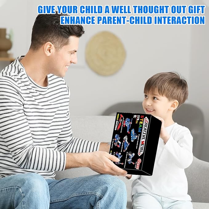 Stem Building Toys for Boys Age 8-12,Police Toys 6 Mini Metal Model Set for Kids,Erector Set for Boys Age 8-12,Assembly Science Kit Educational Gifts For Kids 8 9 10 11 12-16 Years Old(279 Pieces)