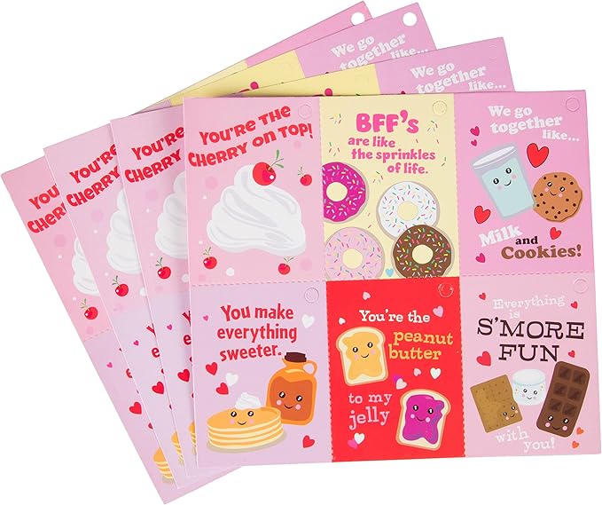 Set of 24 Valentines Cards for Kids Classroom - Valentine's Day Sweet Pals Slap Bracelets for Kids School - Each Valentines Gift Includes a Friendship Bracelet & Card for Boys Girls Classroom Exchange