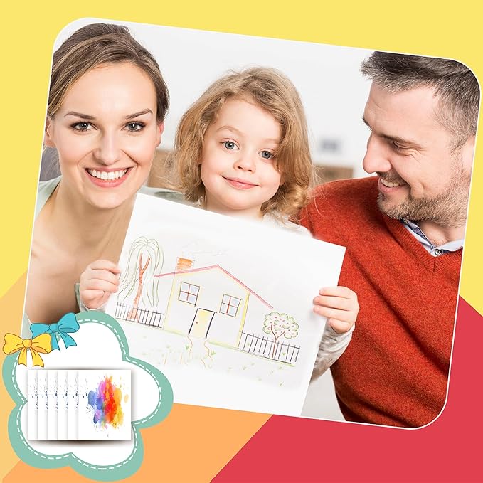 100 Sheets Cotton Watercolor Paper Bulk, 8.5" x 11" 140 lb/300 GSM Cold Press Water Color Paper White Paint Paper Suitable for Kids Adult Watercolor Drawing