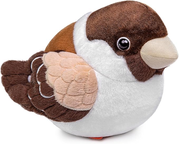 ZHONGXIN MADE Sparrow Plush Toy - Realistic Sparrow Stuffed Animals 9inch, Cute Little Bird Raven Plush as Gift for Your Friends