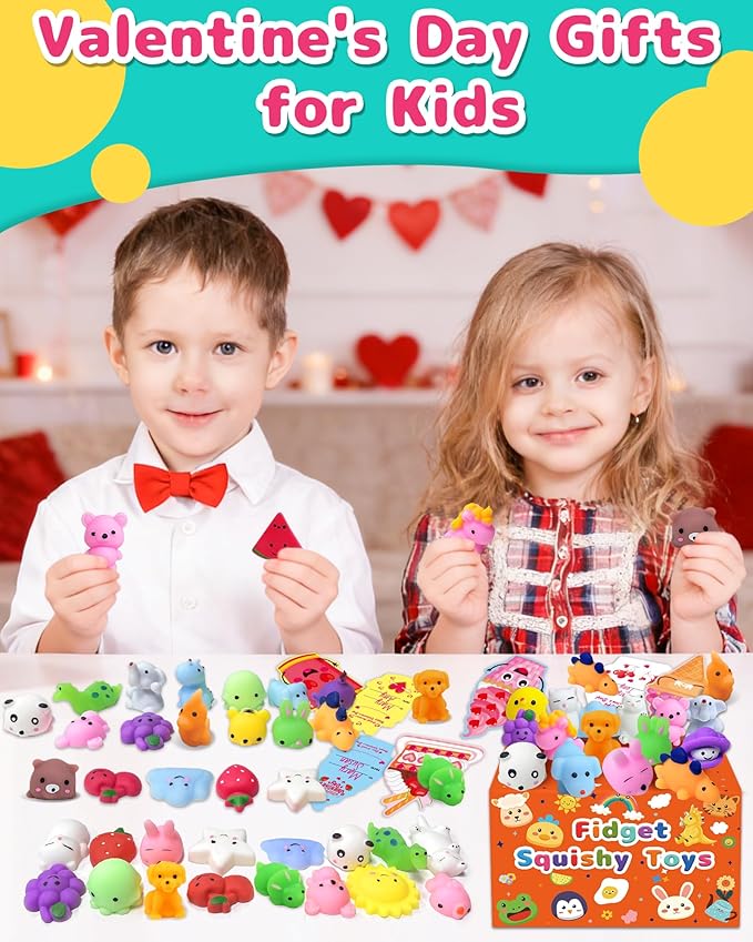 30 Pack Squishy Toys, Random Kawaii Party Favors for Kids 3-5, 4-8, 8-12, Treasure Box Toys for Classroom Prizes, Mini Birthday Gifts Goodie Bag Stuffers Bulk Fidget Squeeze Toy