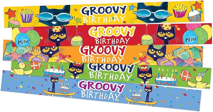 Pete the Cat Groovy Birthday Slap Bracelets